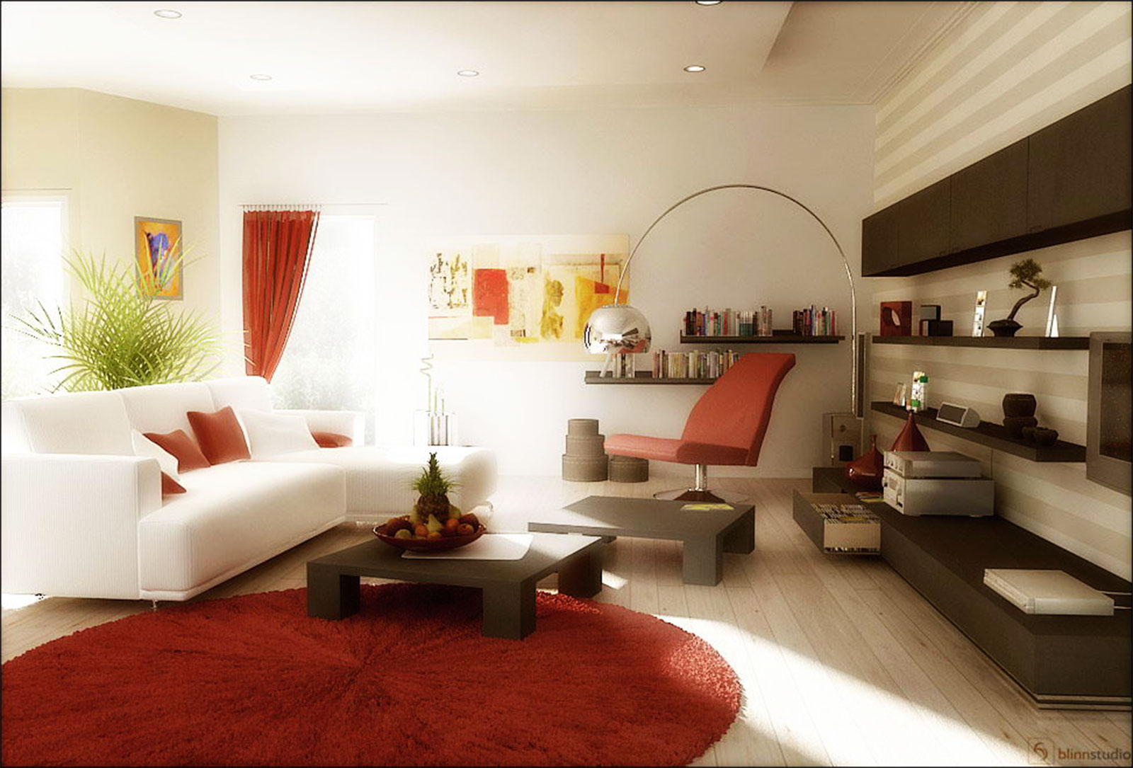 red white living room ideas