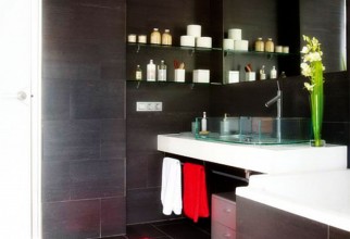 1600x1999px A Smart Looking Bathroom In Black Picture in Bathroom