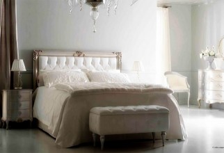 1600x1007px All White Bed With High Headboard Picture in Bedroom