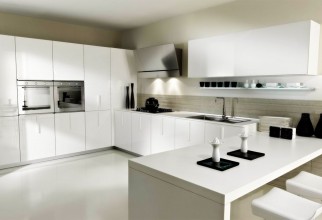 1600x1035px Calm White Kitchen Design Picture in Kitchen