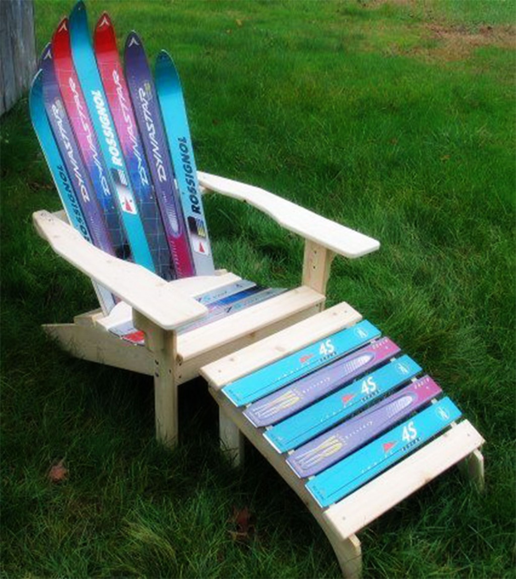Chair Using Recycled Ski Boards in Chair