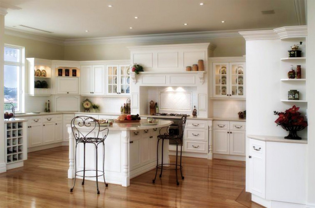 Contemporary White Kitchen Design in Kitchen