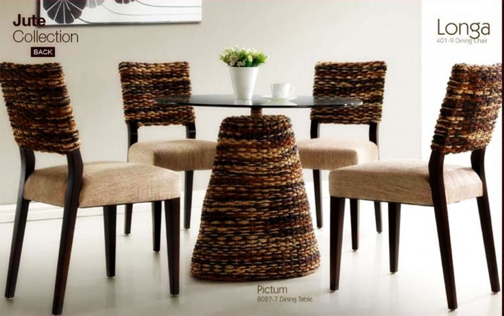 Dining Sets Upholstered In Jute in Kitchen