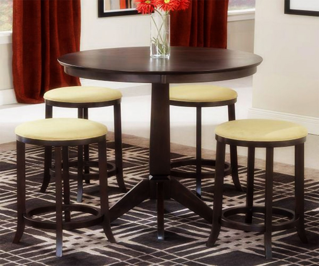 Espresso Finish Bistro Table And Stools in Table