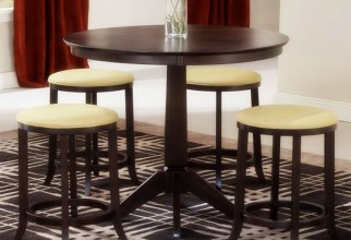 1600x1333px Espresso Finish Bistro Table And Stools Picture in Table