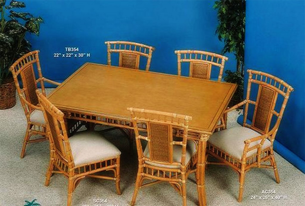 Gorgeous Rectangular Table Chair Set In Cane in Table