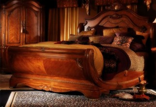 1600x1128px Luxurious Wooden Bed Design Picture in Bedroom