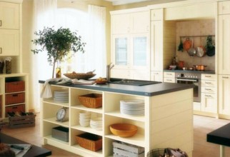 1600x909px Neat Looking Kitchen With Open Storage Shelves Picture in Kitchen