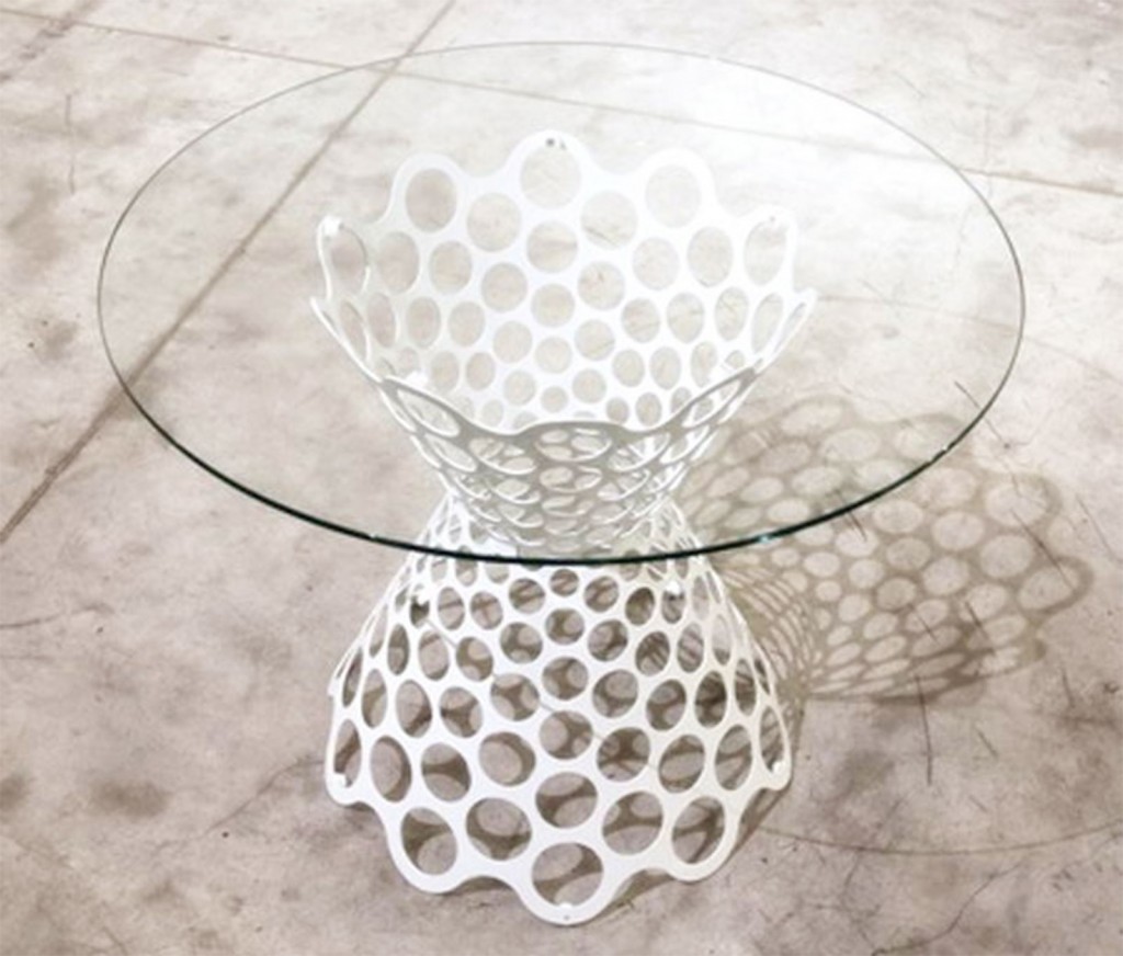Peppered White Table Designer Vase in Table