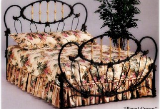 1600x1181px Pretty Looking Metal Bed With Floral Pattern Picture in Bedroom