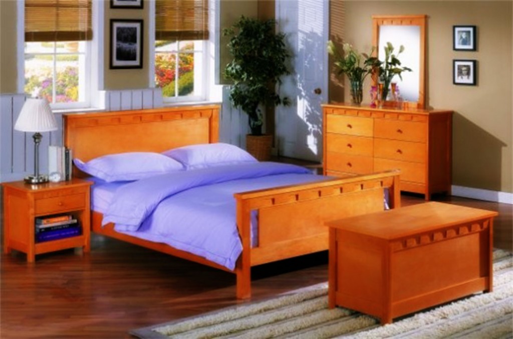 Simple Elegant Wooden Bedroom Design in Bedroom