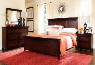 1600x1157px Simple Looking Bed Set In Dark Brown Picture in Bedroom