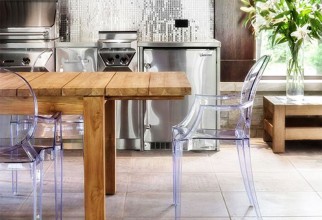 1600x1283px Wooden Dining Table And Acrylic Chairs Picture in Table