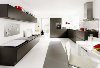 1600x1109px Black Modern Kitchen Cabinets Picture in Kitchen