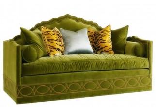 1600x1093px Camel Back Sofa In Green Chenille Picture in Chair