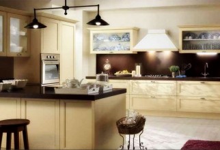1600x788px Cream Cabinets And Dark Brown Counters Picture in Living Room