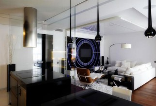 1600x1067px Elegant Black White Contemporary Living Room Picture in Living Room