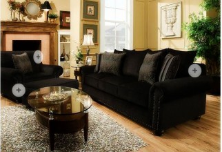 1600x1212px Elegantly Rolled Arm Sofa In Black Chenille Picture in Chair