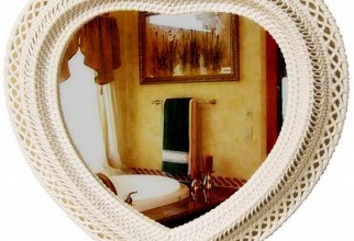 1600x1537px Heart Shaped Wicker Framed Mirror Picture in Furniture Idea