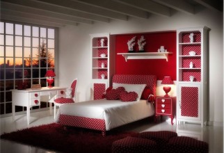 1600x1150px Heart Themed Kids Room Red Polka Dot Design Picture in Furniture Idea