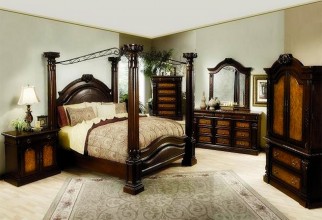 1600x1137px Magnificent Four Poster In Double Color Finish Picture in Furniture Idea