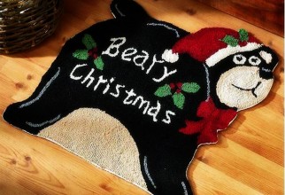1600x1163px Merry Beary Christmas Rug Picture in Furniture Idea