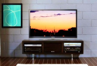 1600x1177px Modern Tv Console Espresso Finish Picture in Furniture Idea