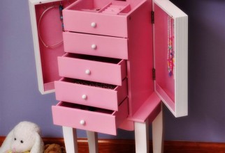1600x2238px Pretty Looking Jewelry Armoire In Pink And White Picture in Furniture Idea