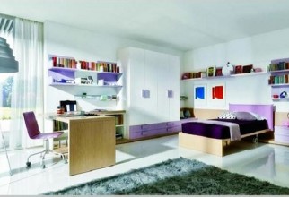 1600x939px Room With Opne Shelves In Purple Picture in Furniture Idea