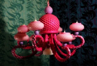 1600x1067px Small Pink Octopus Chandeliers Picture in Furniture Idea