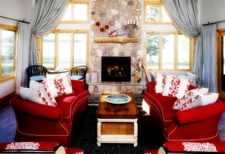 1600x1200px Transitional Living Room In Red1 Picture in Living Room