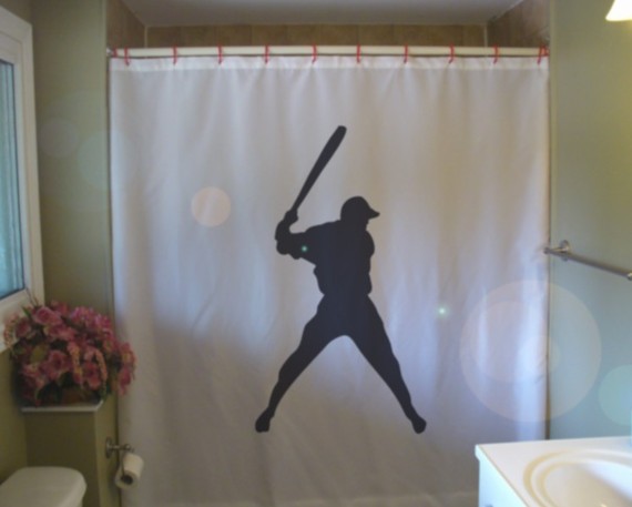 Baseball Curtains in Curtain