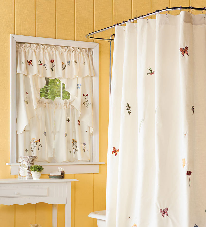 Bathroom Window Curtain in Curtain