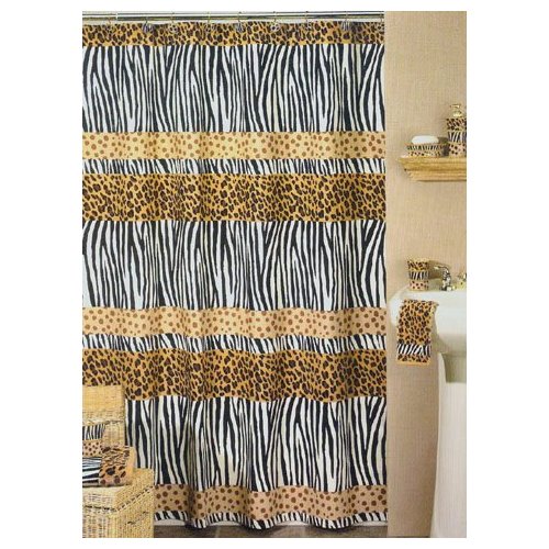Cheetah Print Shower Curtain in Bathroom