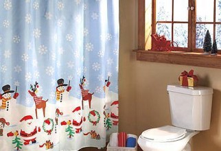 448x533px Christmas Shower Curtain Set Picture in Curtain