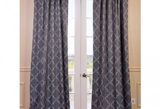 736x736px Grey Blackout Curtains Picture in Curtain