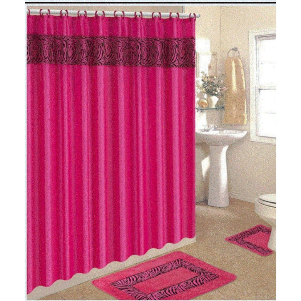 Hot Pink Shower Curtain in Curtain