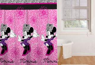 500x500px Minnie Mouse Shower Curtain Picture in Curtain