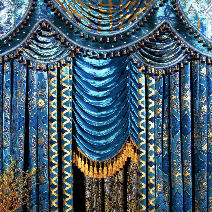 Peacock Blue Curtains in Curtain
