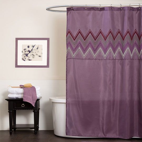 Plum Shower Curtain in Curtain