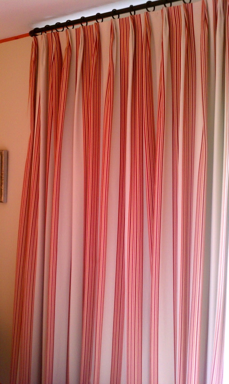 Red And White Striped Curtains in Curtain