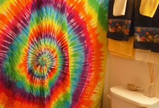 570x760px Tie Dye Shower Curtain Picture in Curtain