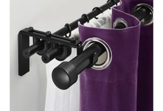 500x500px Triple Curtain Rod Picture in Curtain