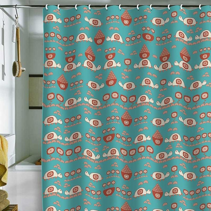 Turtle Shower Curtain in Curtain