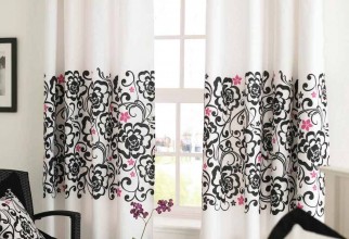1055x1200px White And Black Curtains Picture in Curtain