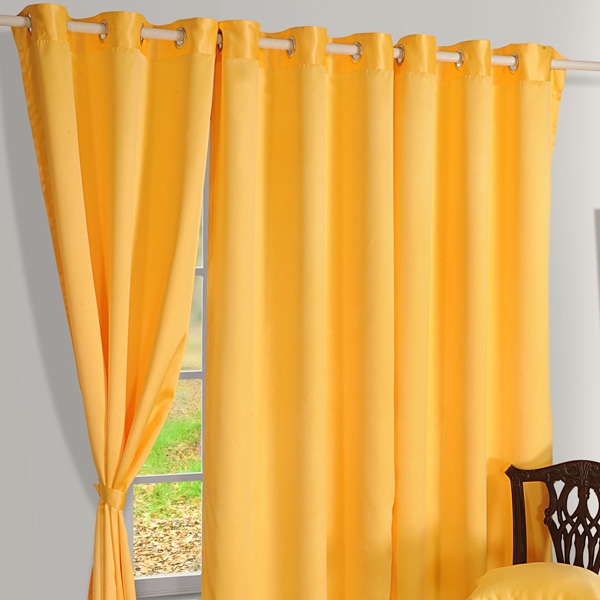 Yellow Blackout Curtains in Curtain
