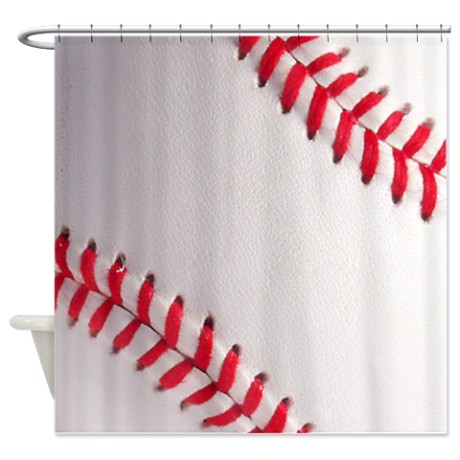 Baseball Shower Curtain in Curtain