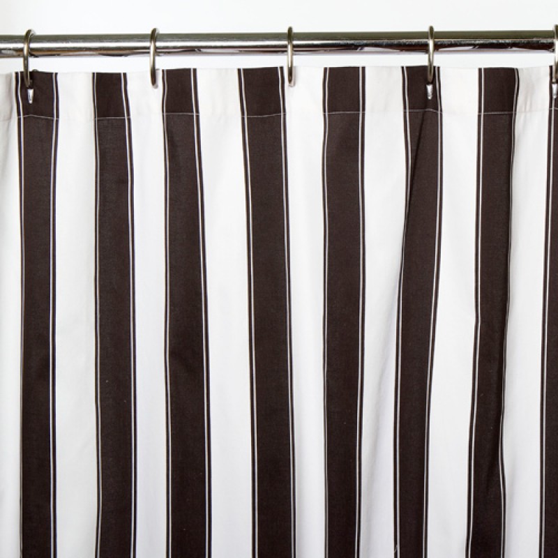 Black And White Striped Shower Curtain in Curtain