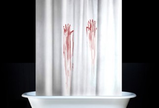 520x609px Bloody Shower Curtain Picture in Curtain