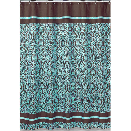 Blue And Brown Curtains in Curtain